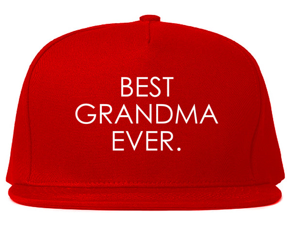 Best Grandma Ever Mom Gift Red Snapback Hat