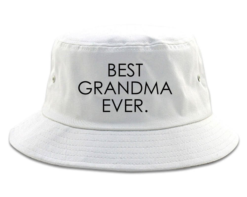 Best Grandma Ever Mom Gift white Bucket Hat