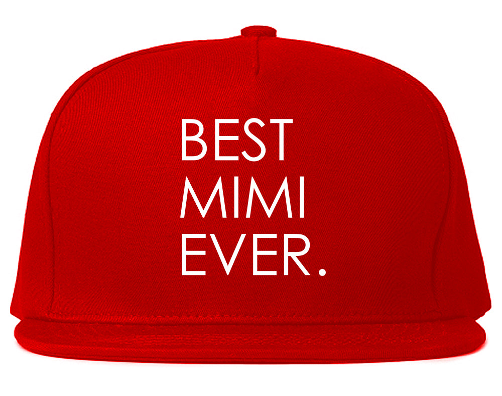 Best Mimi Ever Gift For Grandma Snapback Hat Red