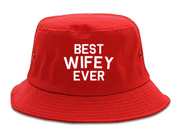 Best Wifey Ever Wife  Bucket Hat Red