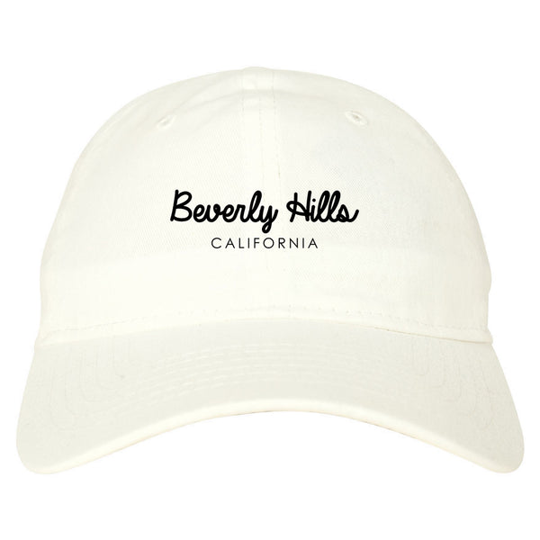 Beverly Hills California Dad Hat White