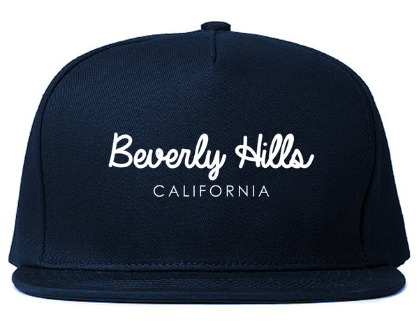 Beverly Hills California Snapback Hat Blue
