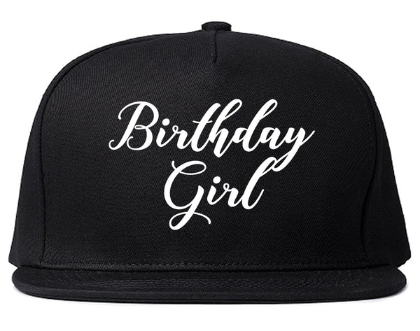 Birthday Girl Party Black Snapback Hat