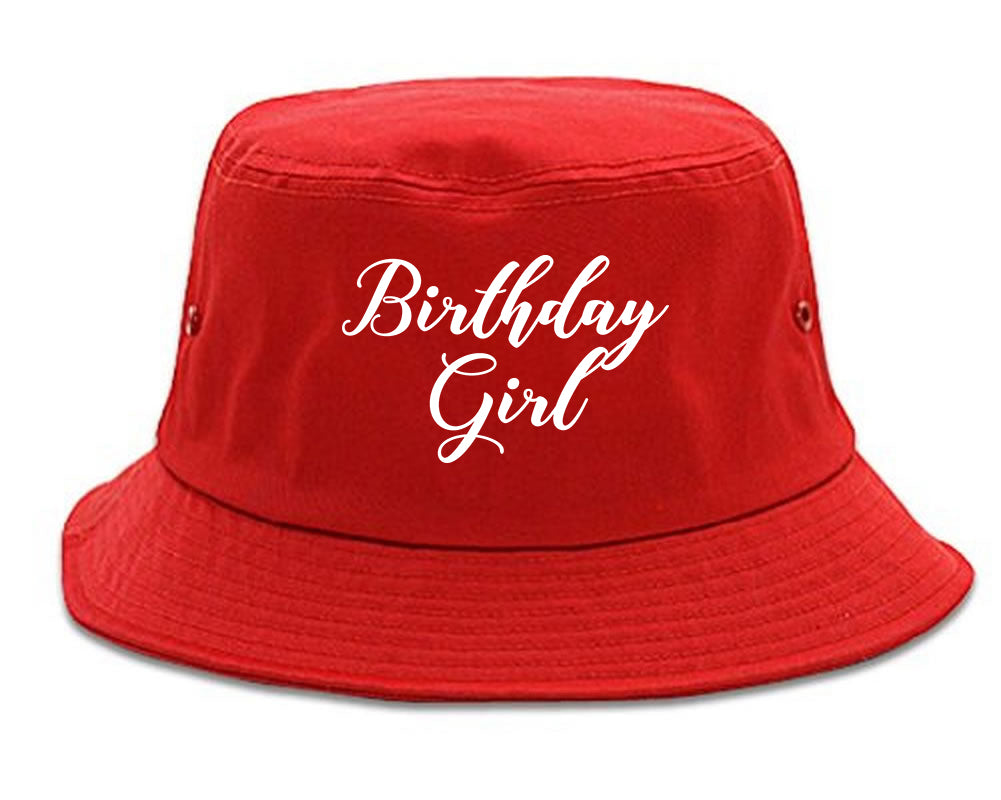 Birthday Girl Party red Bucket Hat