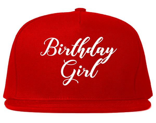 Birthday Girl Party Red Snapback Hat