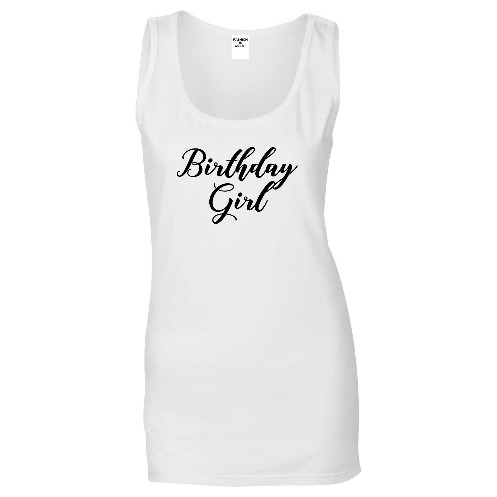 Birthday Girl Party White Womens Tank Top