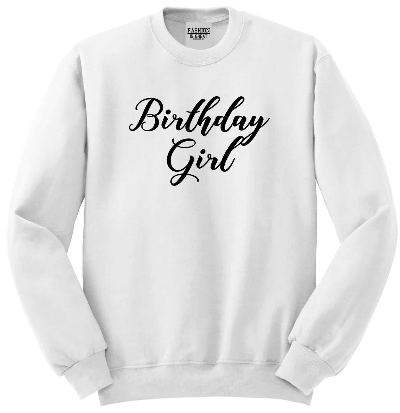Birthday Girl Party White Womens Crewneck Sweatshirt
