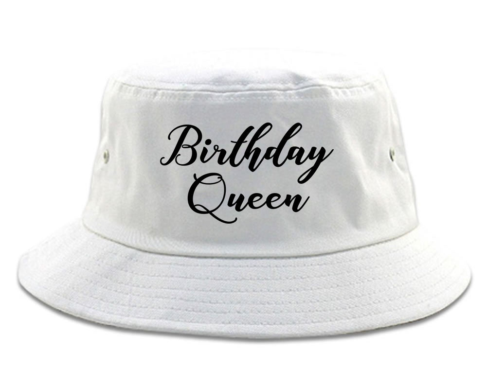 Birthday Queen white Bucket Hat