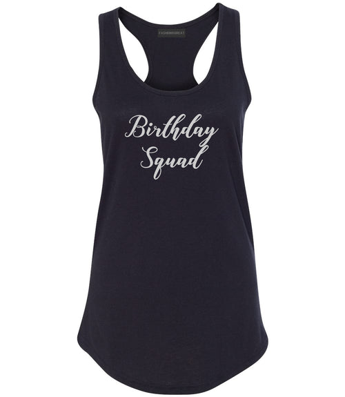 Birthday Squad Party Black Womens Racerback Tank Top