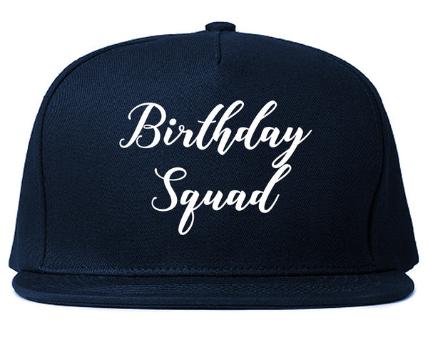 Birthday Squad Party Blue Snapback Hat
