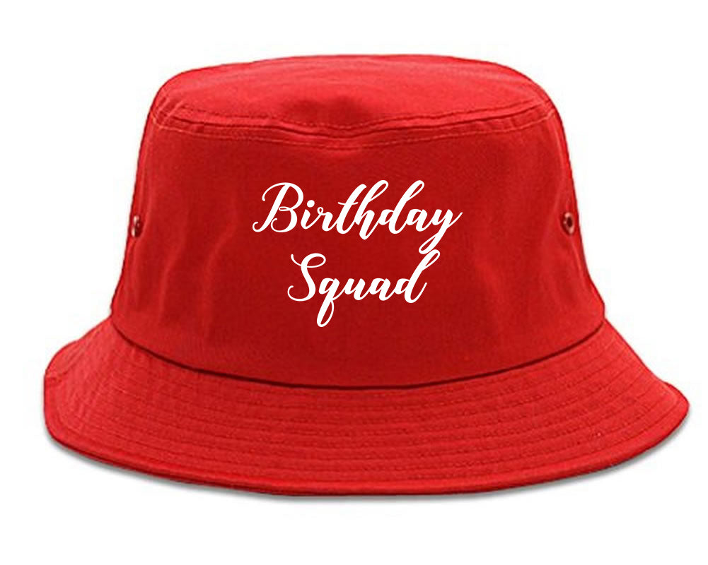Birthday Squad Party red Bucket Hat