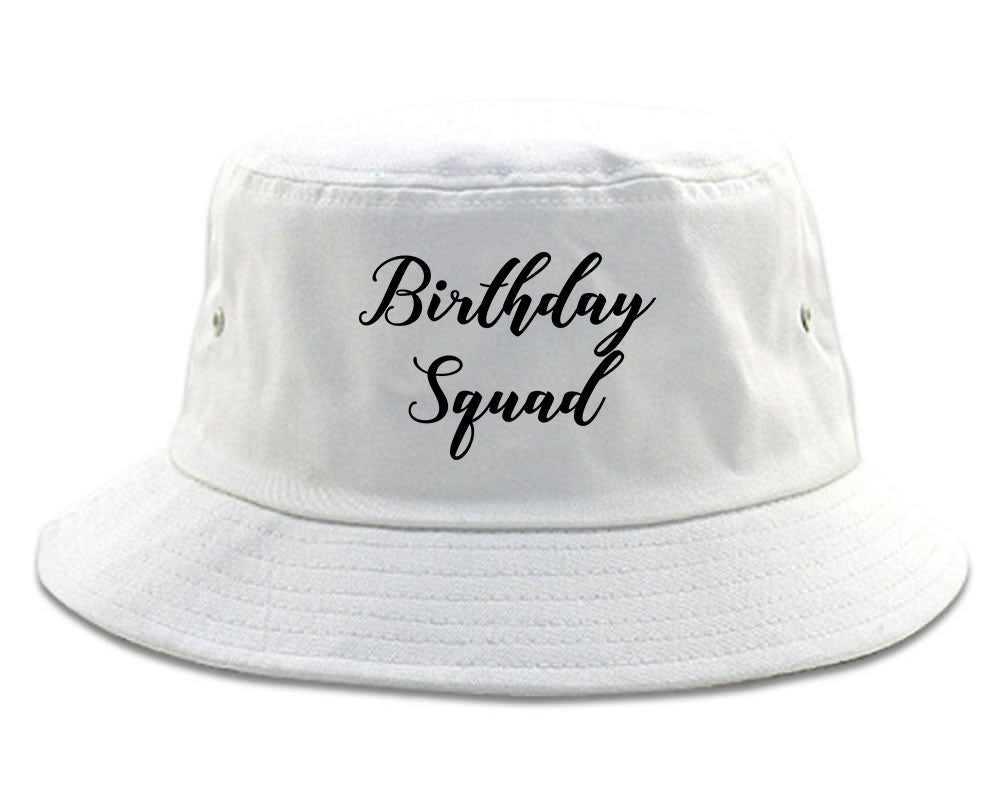 Birthday Squad Party white Bucket Hat