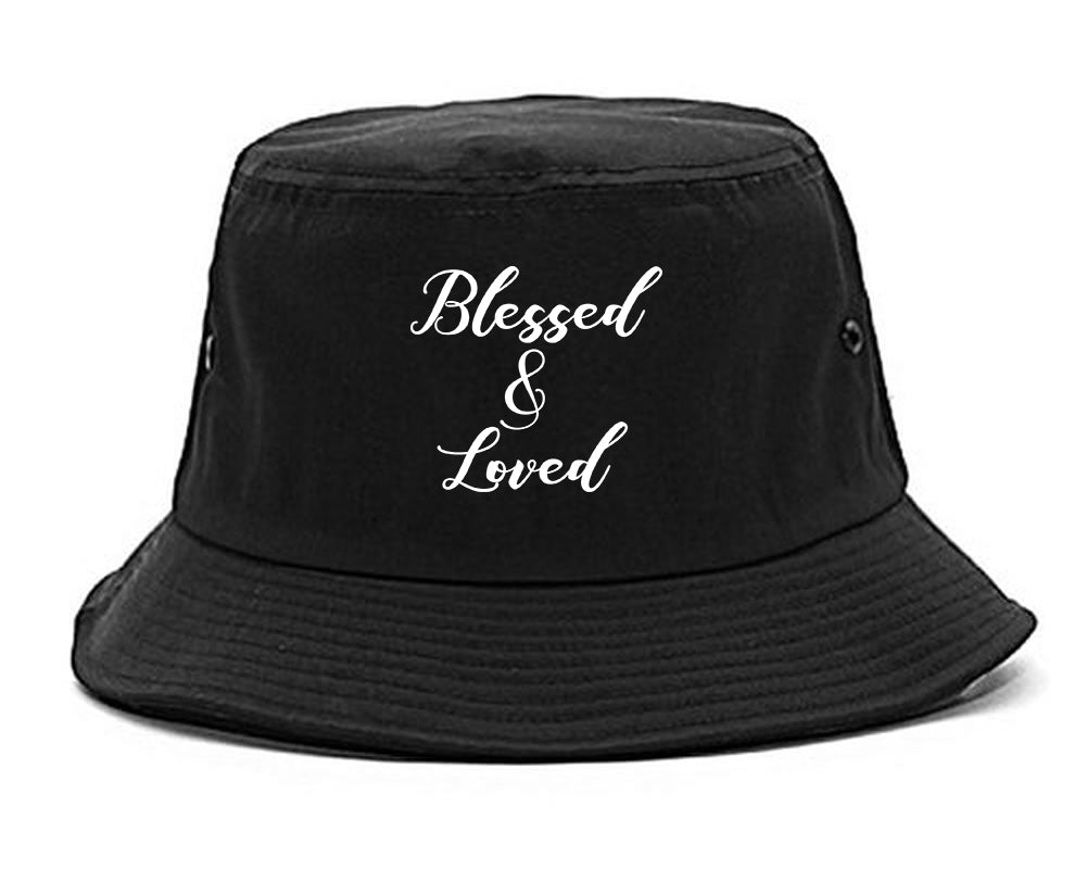 Blessed And Loved Black Bucket Hat