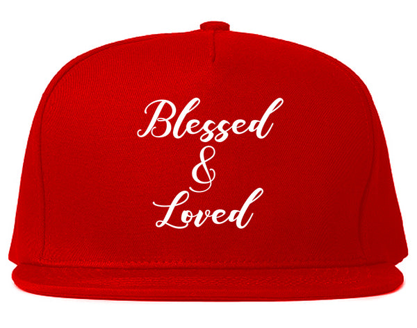 Blessed And Loved Red Snapback Hat