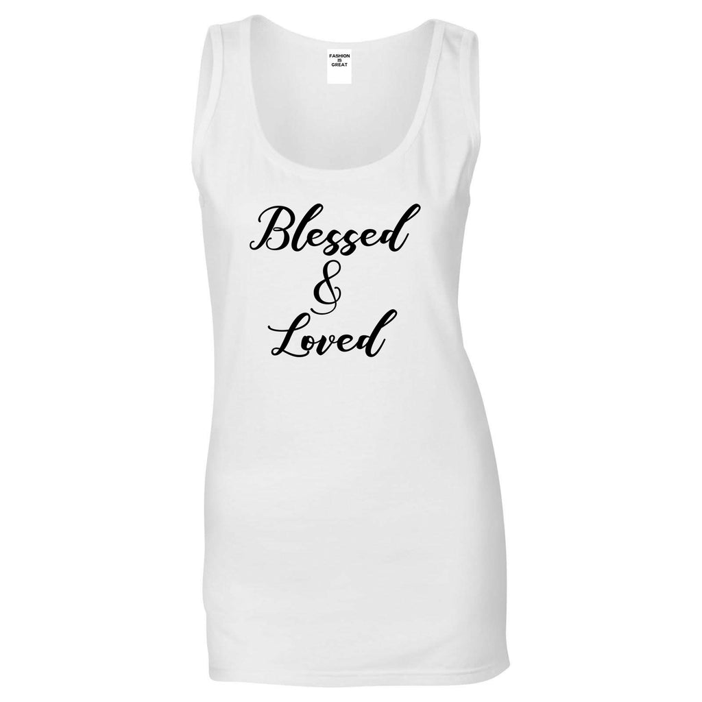 Blessed And Loved White Tank Top