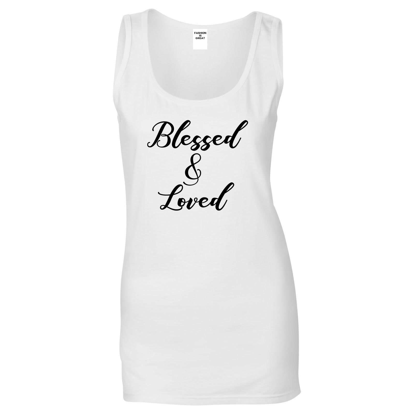 Blessed And Loved White Tank Top