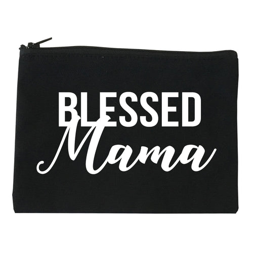 Blessed Mama Black Makeup Bag