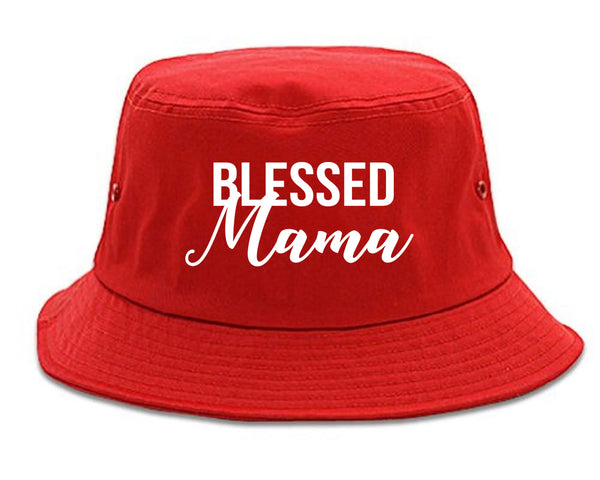 Blessed Mama Red Bucket Hat