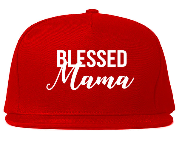 Blessed Mama Red Snapback Hat