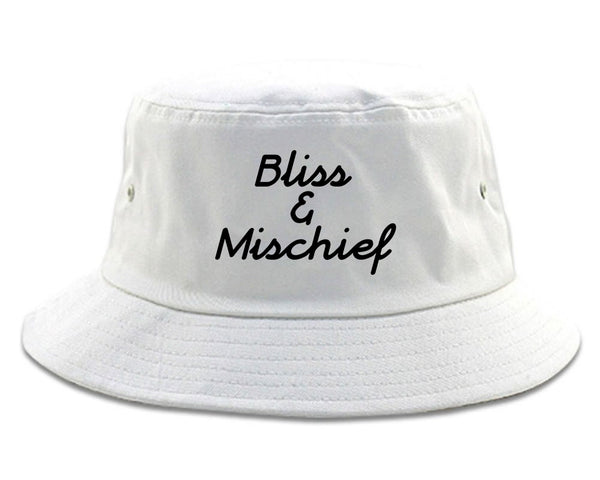 Bliss And Mischief Bucket Hat White
