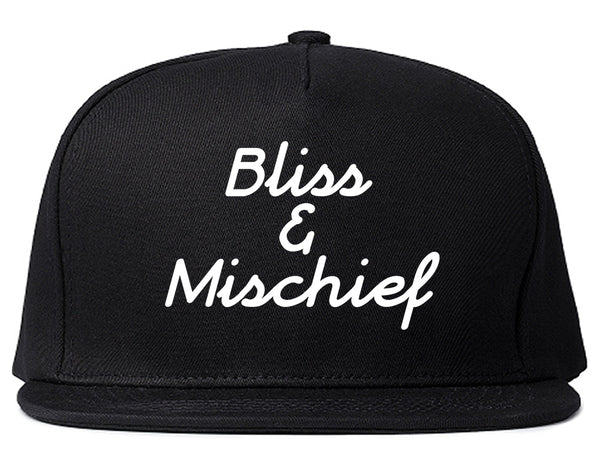 Bliss And Mischief Snapback Hat Black