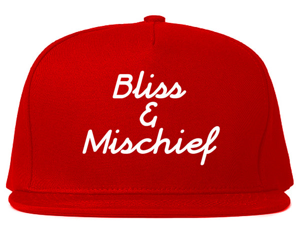 Bliss And Mischief Snapback Hat Red