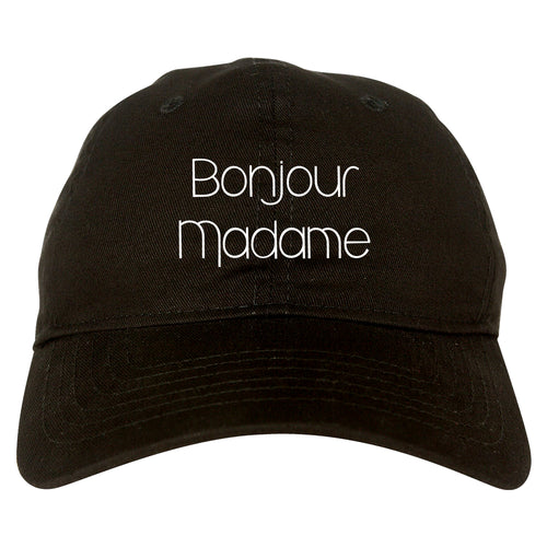 Bonjour Madame French Dad Hat Black