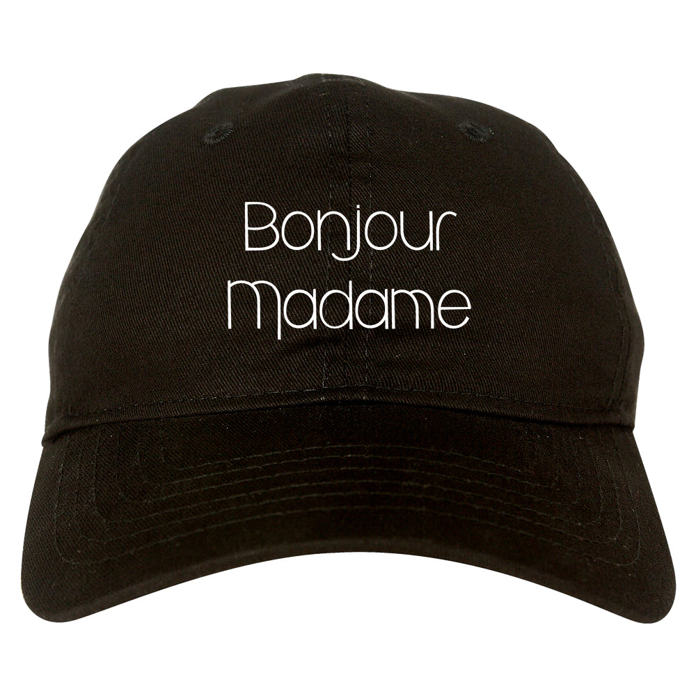 Bonjour Madame French Dad Hat Black