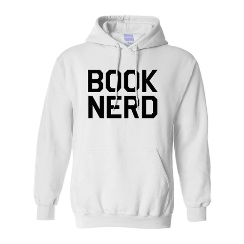 Book Nerd Reading White Pullover Hoodie