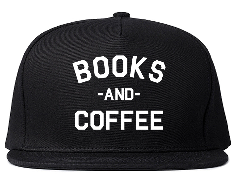 Books And Coffee Funny Reading Black Snapback Hat