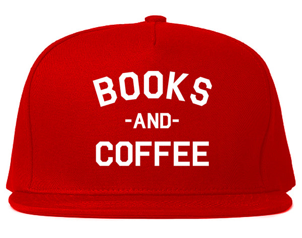 Books And Coffee Funny Reading Red Snapback Hat