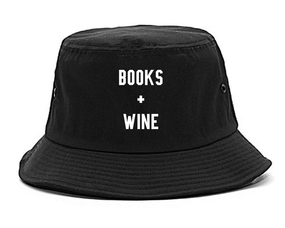 Books And Wine Black Bucket Hat