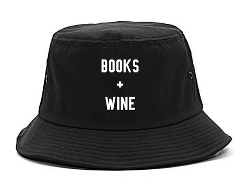 Books And Wine Black Bucket Hat