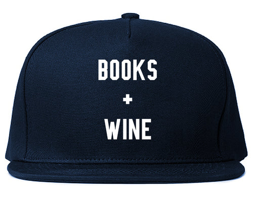 Books And Wine Blue Snapback Hat