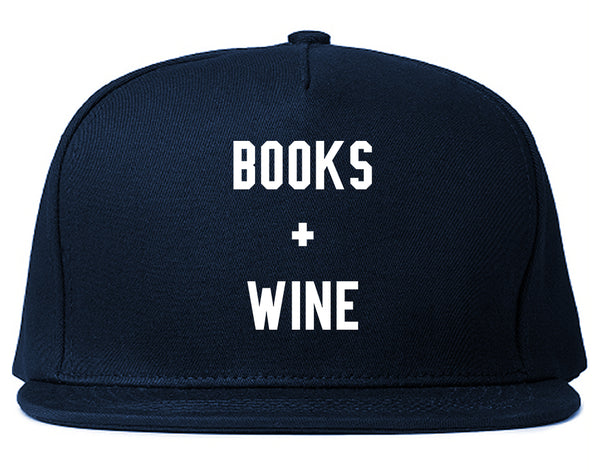 Books And Wine Blue Snapback Hat