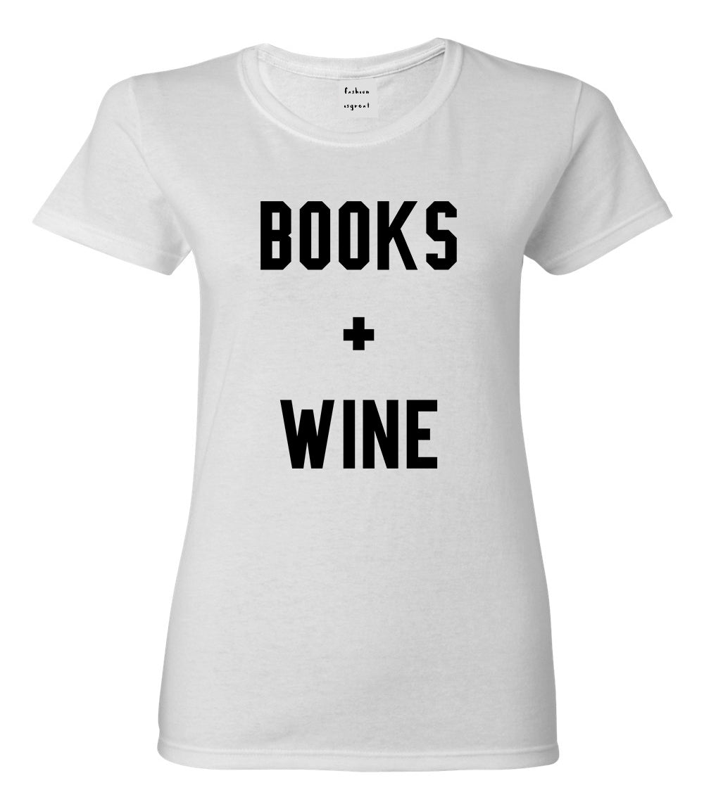 Books And Wine White T-Shirt