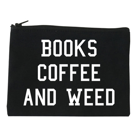 Books Coffee And Weed Makeup Bag Red