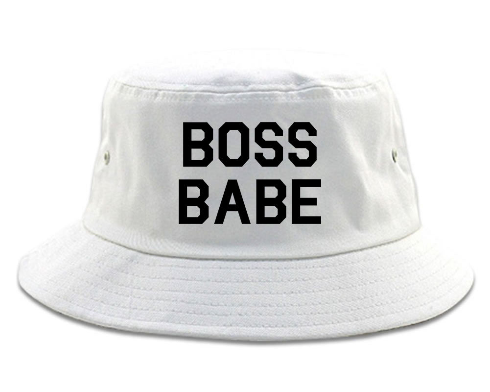 Boss Babe White Bucket Hat
