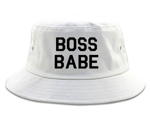 Boss Babe White Bucket Hat