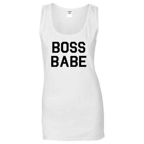 Boss Babe White Tank Top