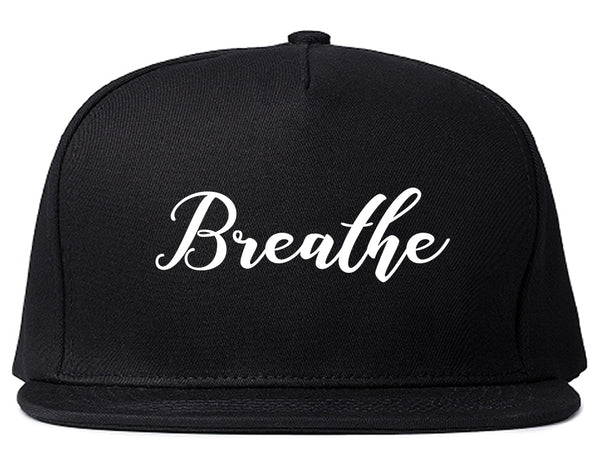 Breathe Yoga Peaceful Black Snapback Hat