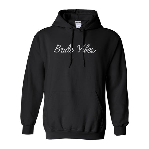 Bride Vibes Bachelorette Black Womens Pullover Hoodie
