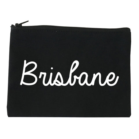 Brisbane Australia Script Chest black Makeup Bag