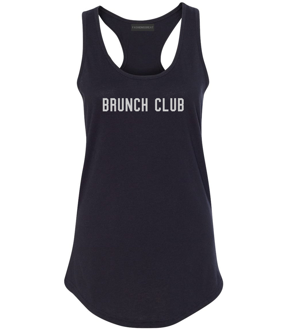 Brunch Club Black Racerback Tank Top