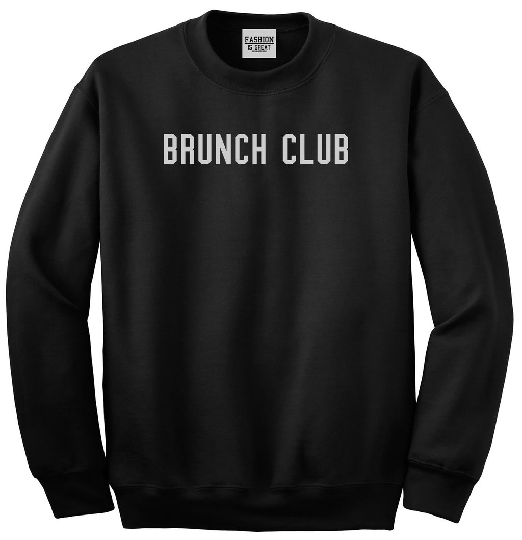 Brunch Club Black Crewneck Sweatshirt