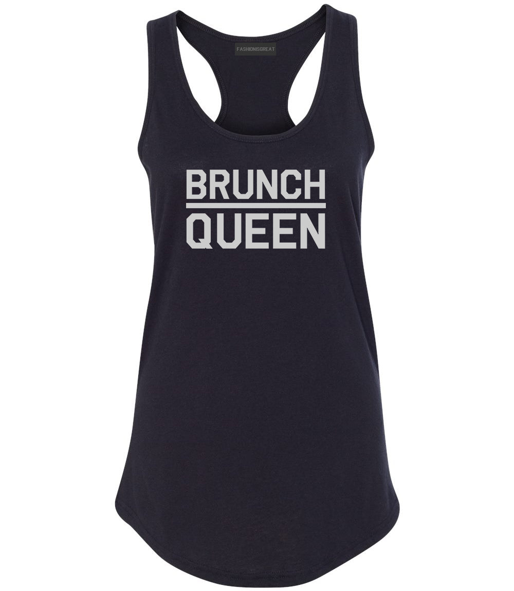 Brunch Queen Food Black Womens Racerback Tank Top