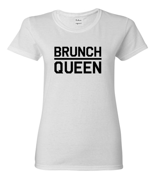 Brunch Queen Food White Womens T-Shirt