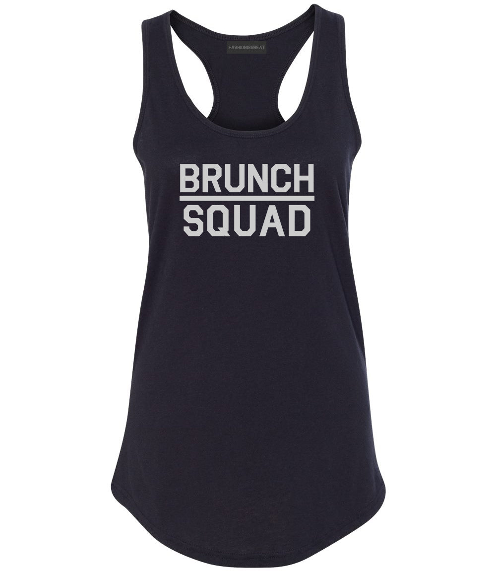 Brunch Squad Food Black Womens Racerback Tank Top