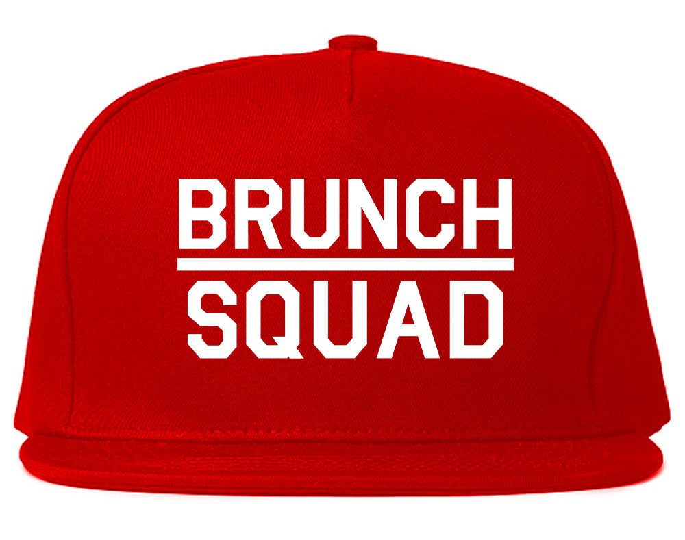 Brunch Squad Food Red Snapback Hat