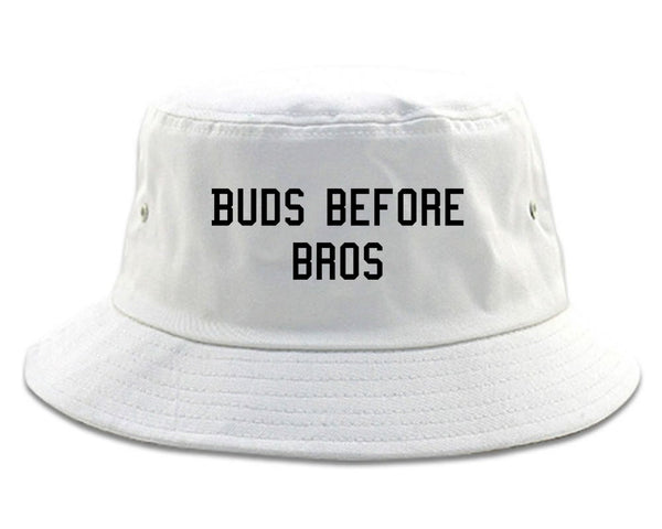 Buds Before Bros Bucket Hat White